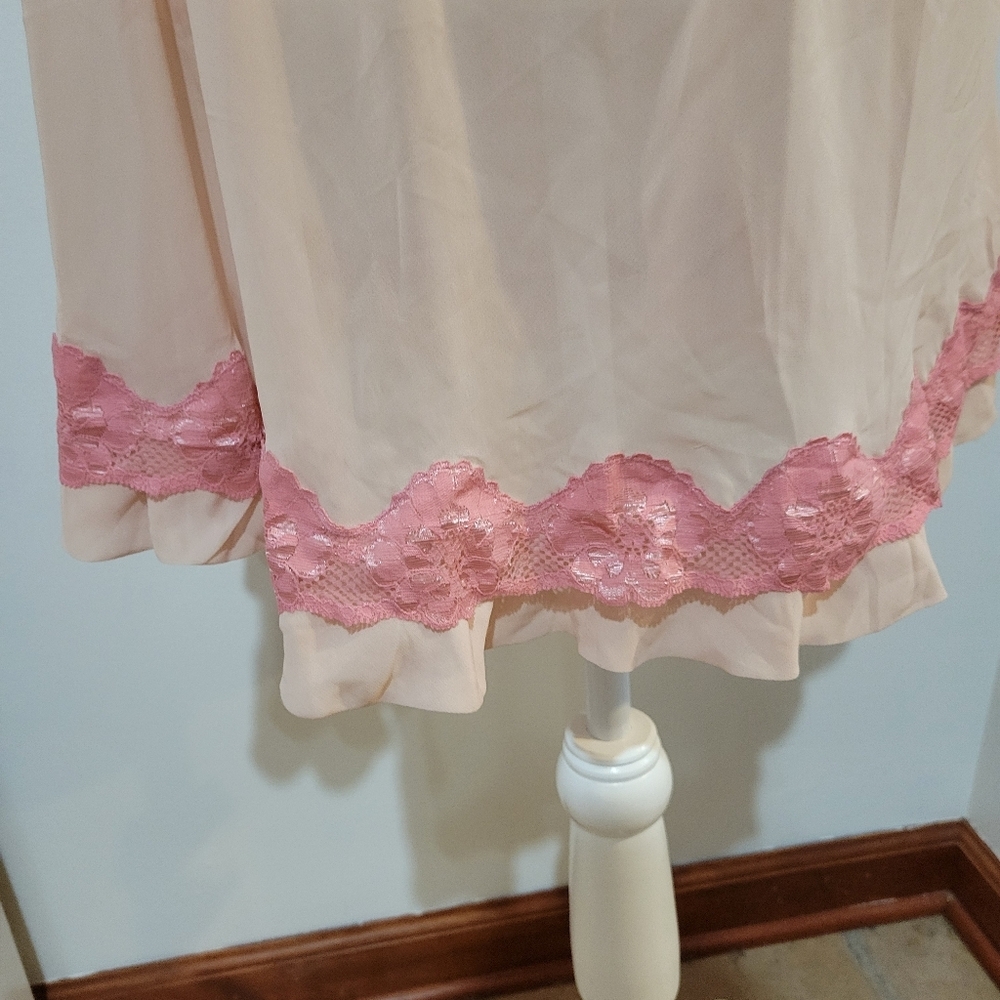 NWT Jennifer Lopez Pink Lace Slip Dress Coquette Dainty | Medium - Picture 7 of 9
